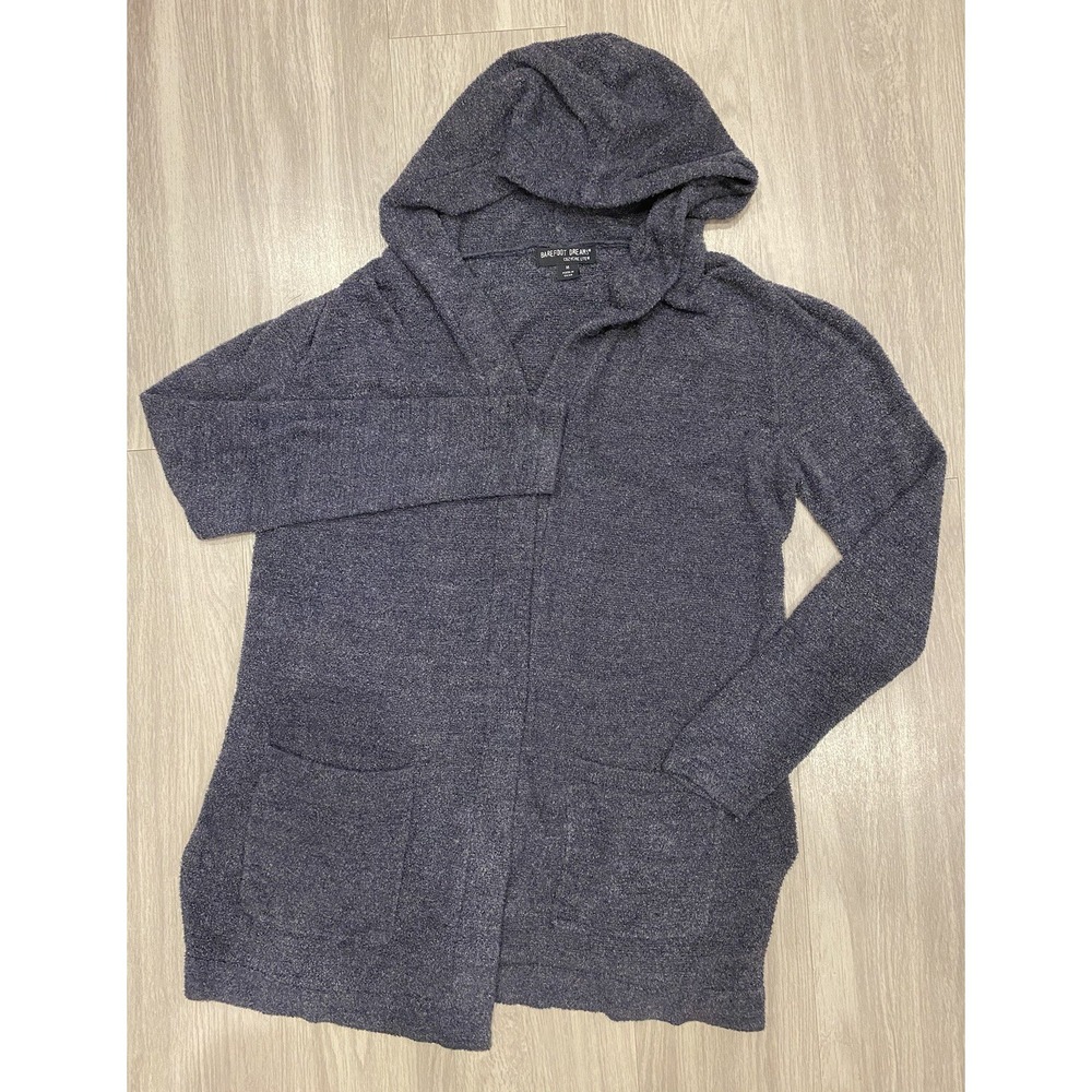 Barefoot Dreams Cozychic Lite Cardigan‎ Blue Style 905 Size Medium M Pockets